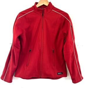 Kerrits Red Full Zip Soft Shell Jacket Women's Size Small Zip Pockets Fleece‎